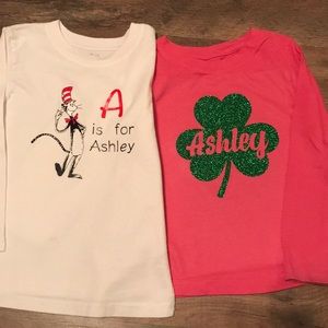 Personalized Dr. Seuss and St. Patty’s shirts